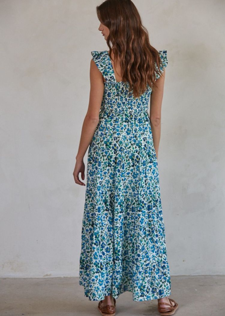 Mirabel Floral Maxi Dress-Hand In Pocket