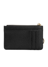 Lupe Black Vegan Card Case Wallet-Hand In Pocket