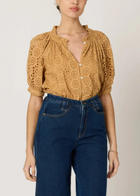 Cleobella Kate Blouse- Wheat-Hand In Pocket