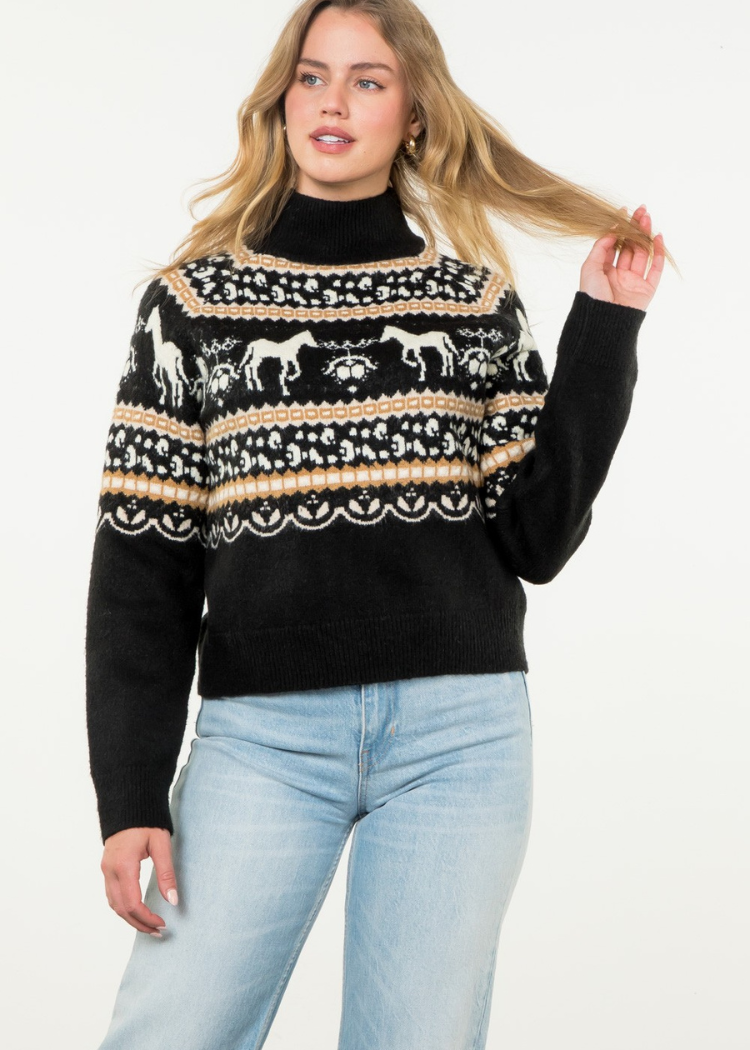 THML Allen Fairisle sweater-Hand In Pocket