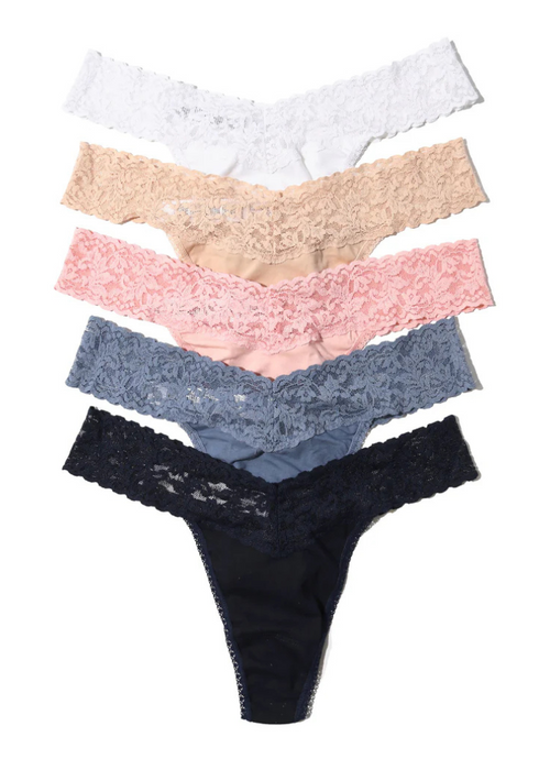 Hank Panky 5 Pack Cotton Original Rise Thongs