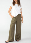 Sanctuary Smocked Wide Leg Pant - Mossy Green ***FINAL SALE***-Hand In Pocket