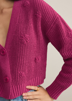 Z Supply Fleur Cardigan- Magenta-Hand In Pocket