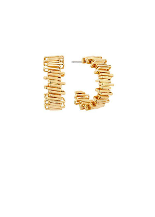 Sabela Bar Textured Hoops-Hand In Pocket