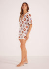 Minkpink Dawn Floral Crochet Shirt-Hand In Pocket