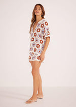 Minkpink Dawn Floral Crochet Shirt-Hand In Pocket