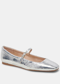 Dolce Vita Reyes Ballet Flat- Silver Distressed ***FINAL SALE***-Hand In Pocket