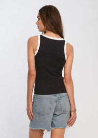 Heartloom Zenni Tank- Black-Hand In Pocket