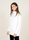 RD Style Nancy Ottoman Mockneck- Winter White-Hand In Pocket