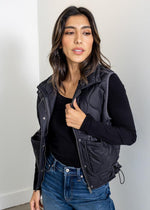 RD Style Valky Ladies Vest- Black-Hand In Pocket