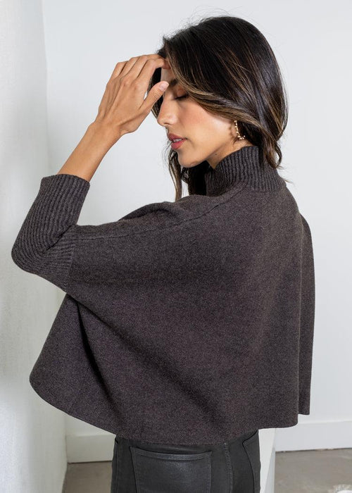 Aja Sweater- Charcoal-Hand In Pocket