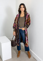 Astrid Bryce Knit Cardigan- Pink Combo-Hand In Pocket