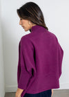 Aja Sweater- Purple Wine-Hand In Pocket