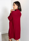 Kerisa Aja Linka Dress-Cherry Red-Hand In Pocket