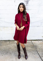 Kerisa Aja Linka Dress-Cherry Red-Hand In Pocket