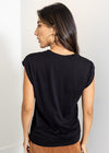 Bobi Crew Neck Sleeveless Tee - Black-Hand In Pocket