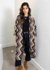 Astrid Bryce Knit Cardigan- Blue Combo-Hand In Pocket