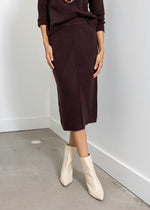 Astrid Kramer Knit Skirt- Chocolate-Hand In Pocket