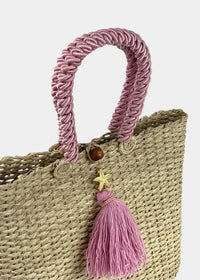 Maria Victoria Lila De Iraca Handbag- Lilac-Hand In Pocket