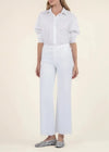 Meg High Rise Fab Ab Raw Hem Denim-Optic White-Hand In Pocket