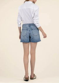 Kut Jane High Rise Shorts- Peaceful-Hand In Pocket