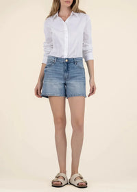 Kut Jane High Rise Shorts- Peaceful-Hand In Pocket