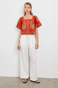 Rails Laine Top - Terracotta-Hand In Pocket