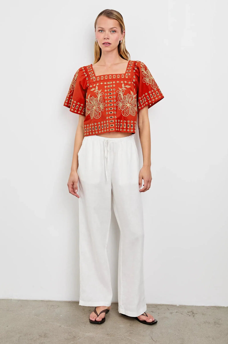 Rails Laine Top - Terracotta-Hand In Pocket