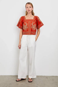 Rails Laine Top - Terracotta-Hand In Pocket