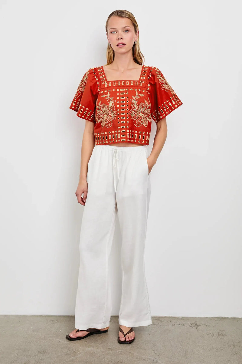 Rails Laine Top - Terracotta-Hand In Pocket