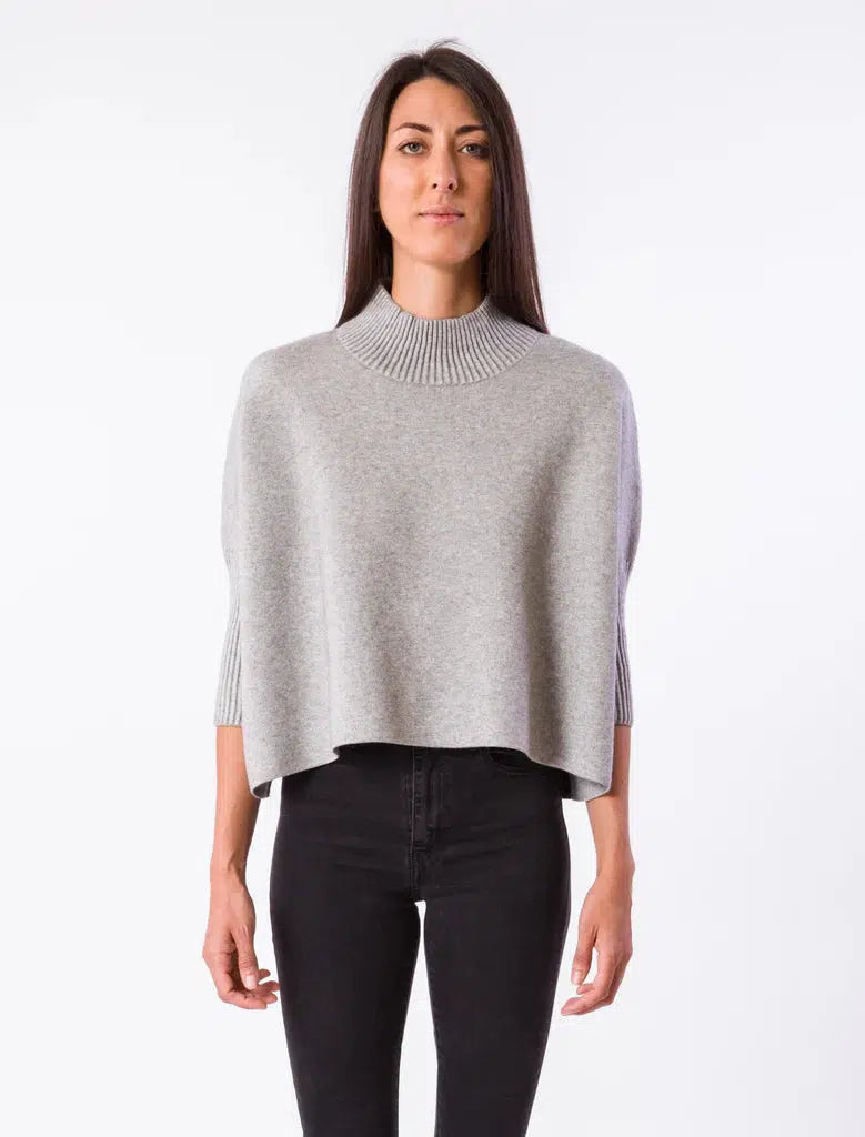 Aja Sweater- Htr Grey-Hand In Pocket