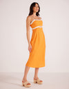 MINKPINK Jacques Contrast Midi Dress - Orange-Hand In Pocket