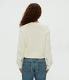 Michael Stars Merle Crew Neck Sweater- Off White-Hand In Pocket