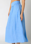 Sally A-Line Midi Skirt-Lt. Blue- ***FINAL SALE***-Hand In Pocket