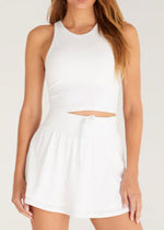 Mila Sporty Tiered Skirt - White ***FINAL SALE***-Hand In Pocket