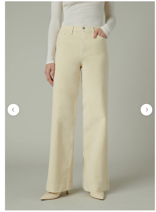 Joe's Jeans Mia Wide Leg Ankle -Creme Brulee-Event-Hand In Pocket