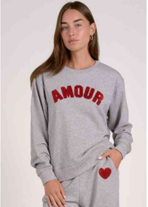 Elan Amour Sweater- Light Grey-Hand In Pocket