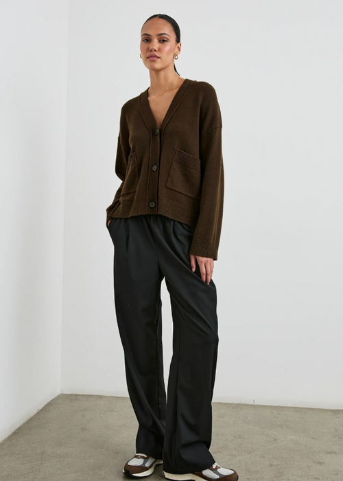 Rails Lindi Cardigan- Dark Moss-Hand In Pocket