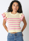 Abigail Stripe Sweater- Butter Yellow/ Pink-Hand In Pocket