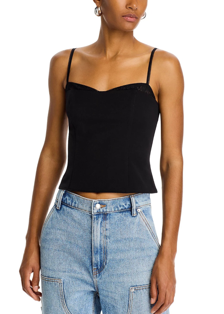 Steve Madden Cooper Top- Black-Hand In Pocket