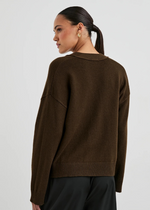 Rails Lindi Cardigan- Dark Moss-Hand In Pocket