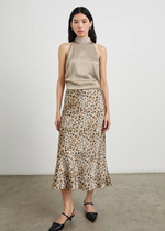 Rails Anya Skirt- Champagne Leopard-Hand In Pocket