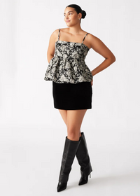 Steve Madden Bodi Top- Black-Hand In Pocket