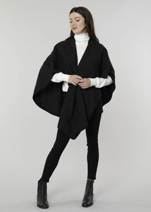 Cara Interlock Wrap- Black-Hand In Pocket