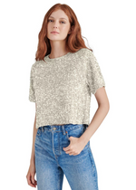 Steve Madden Cressa Top- Ivory-Hand In Pocket