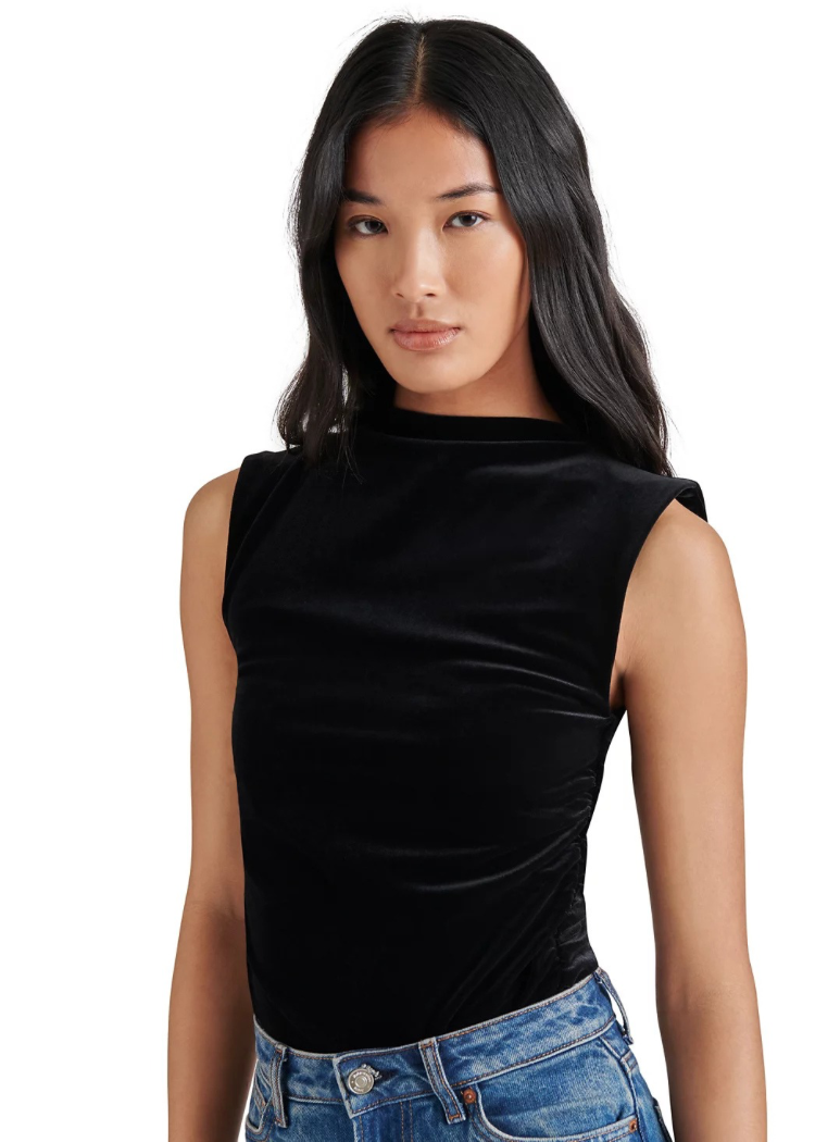 Steve Madden Esen Bodysuit- Black-Hand In Pocket