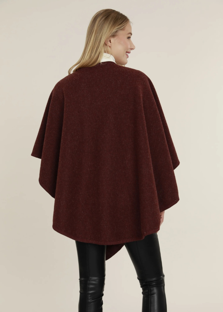 Cara Interlock Wrap- Wine-Hand In Pocket