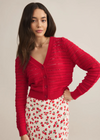 Z Supply Romance Cardigan- Cherry-Hand In Pocket