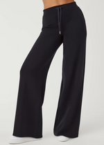 Spanx Airessentials Wide Leg Pant- Black-Hand In Pocket