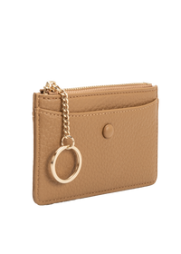 Lupe Nutmeg Vegan Card Case Wallet-Hand In Pocket